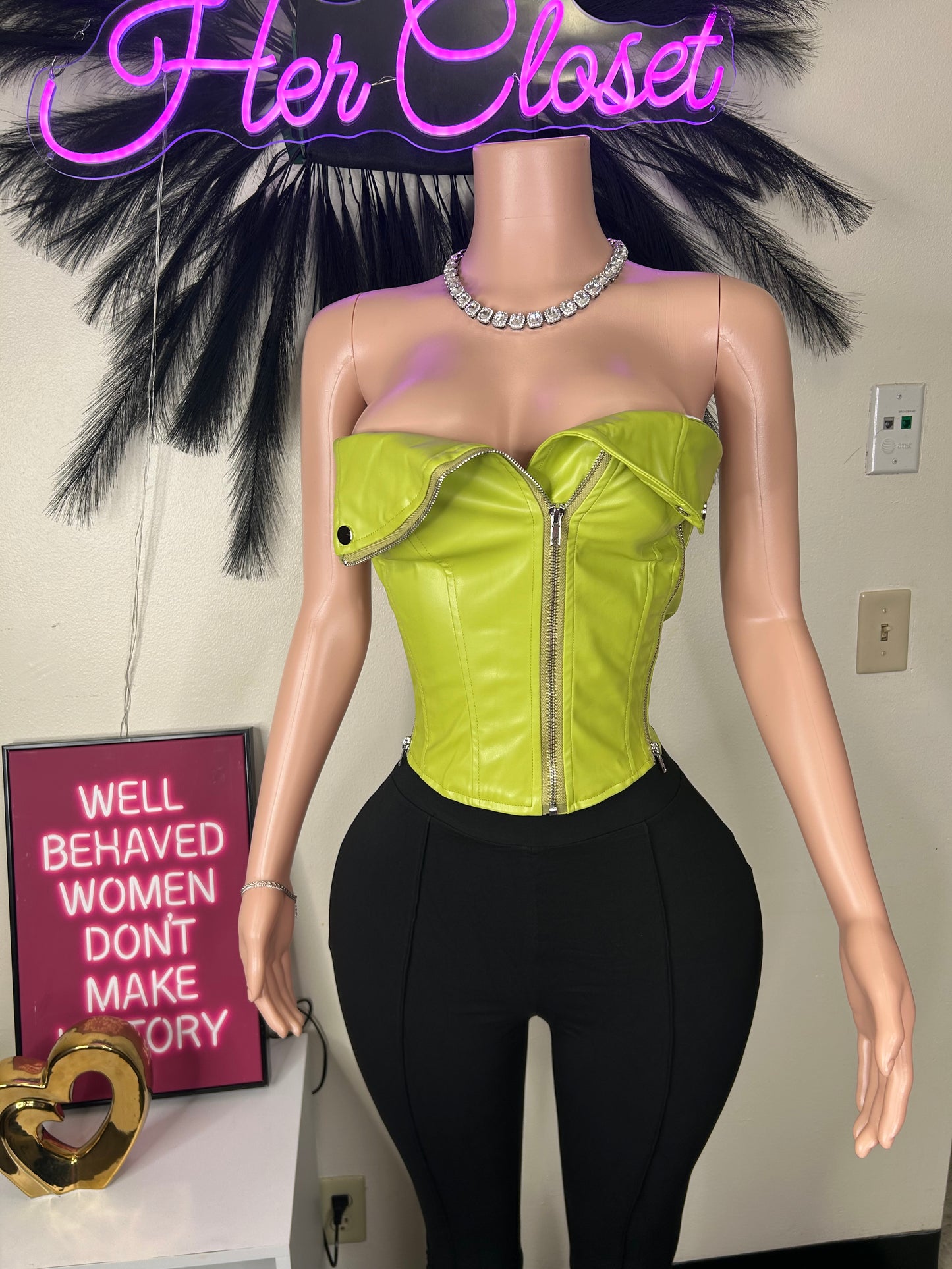 Lorina PU Leather Top