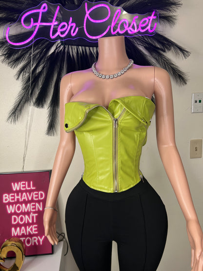 Lorina PU Leather Top